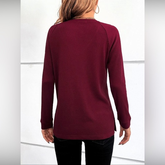 SHEIN Solid Raglan Sleeve Tee Size 6 - Picture 2 of 6